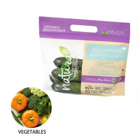 Bolso de empaquetado del pepino del bolso de empaquetado del pepino de la bolsa de plástico de la impresión de Digitaces para la verdura del pepino de la comida