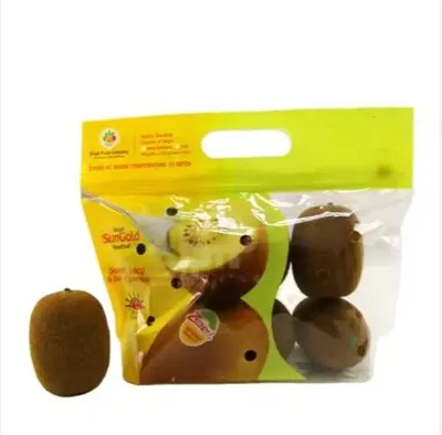 Bolsa de plástico impresa personalizada para frutas, bolsa de pie reciclable, kiwi, cereza, vegetales, bolsas de envasado de alimentos