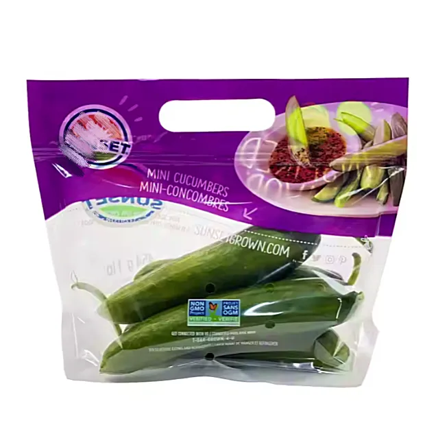 Bolsa de envasado de verduras para pepino